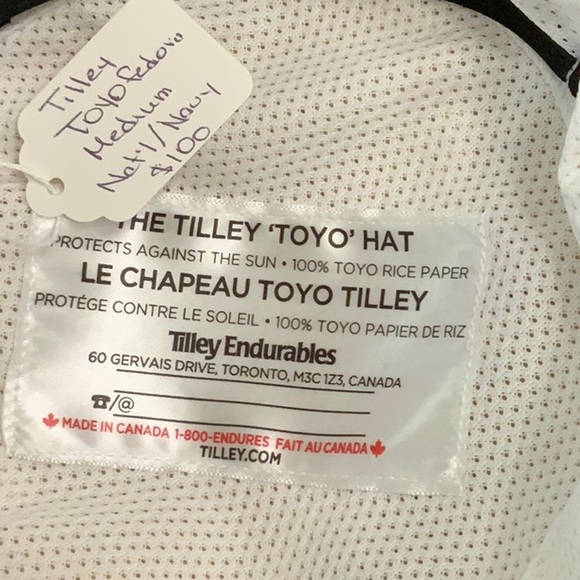 Tilley TOYO Fedora - Natural/Navy - Picture 13 of 14